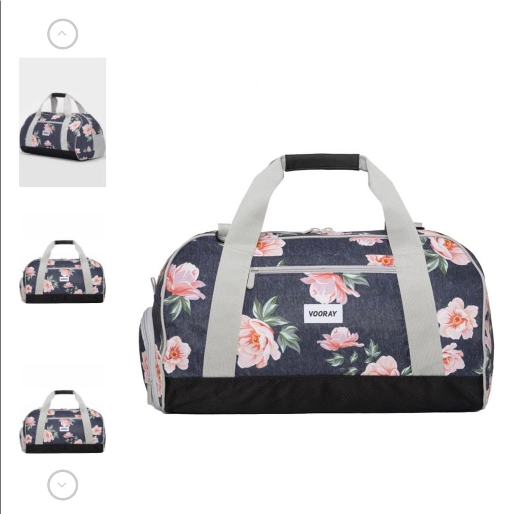 Vooray Greg and Peach Floral Burner Gym Duffel
